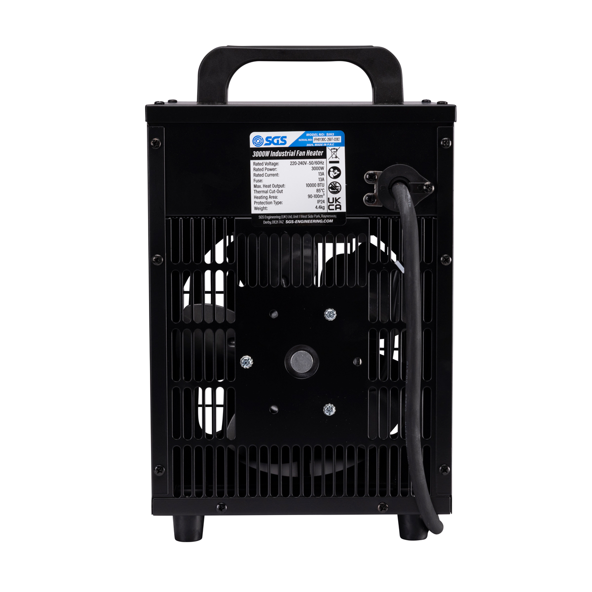 SGS 3000W Industrial Stainless Steel Fan Heater